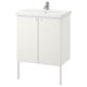 ENHET / TVÄLLEN Kabinet sink 2 pintu, putih/Paip Pilkån, 64x43x87 cm