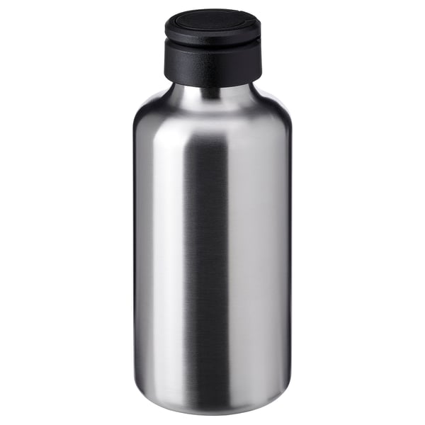 ENKELSPÅRIG Botol air, keluli tahan karat/hitam, 0.7 l