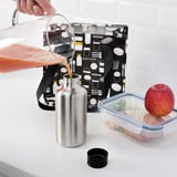 ENKELSPÅRIG Botol air, keluli tahan karat/hitam, 0.7 l