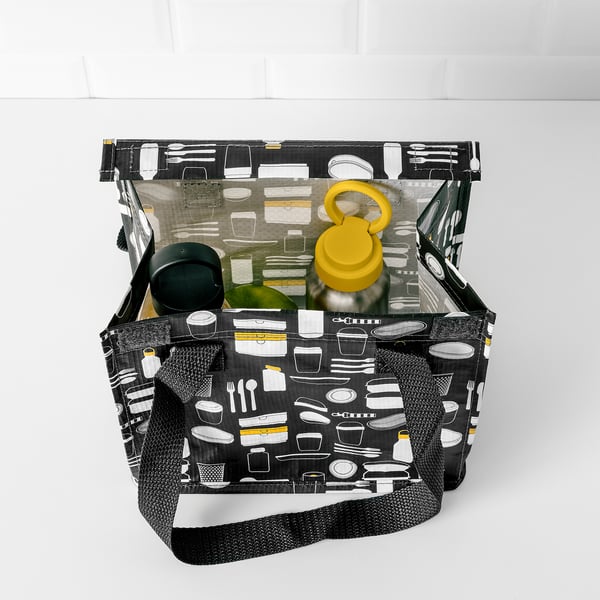 ENKELSPÅRIG Botol air, keluli tahan karat/kuning, 0.3 l