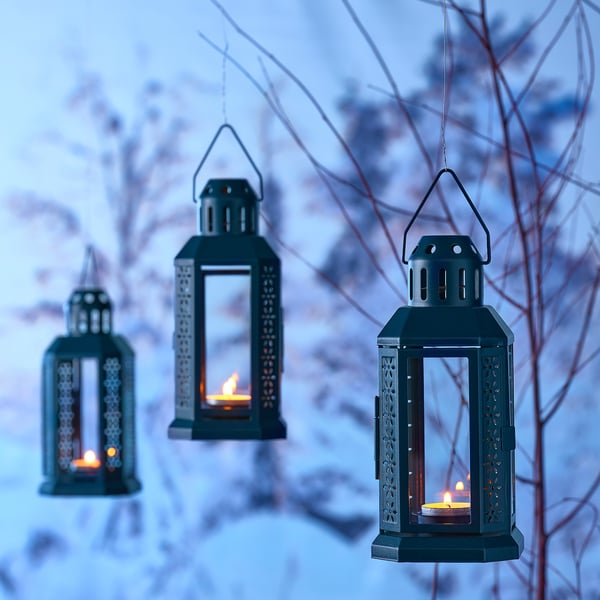ENRUM Lantera lilin kecil, dalam/luar