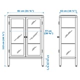 FABRIKÖR Kabinet pintu kaca, hitam biru, 81x113 cm
