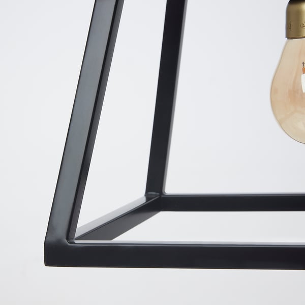 FELSISK Lampu pendan dgn 4 lampu, hitam, 81 cm