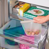 FILFISK Set 3 unit beg boleh tutup semula, pelbagai warna/silikon, 1.0/1.2/2.5 l