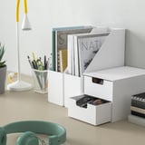 FJÄDERHARV Peti mini dengan 2 laci, putih, 16x25 cm