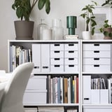 FJÄDERHARV Peti mini dengan 2 laci, putih, 16x25 cm