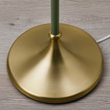 FLYGHÖJD Lampu lantai, loyang/hijau-kelabu