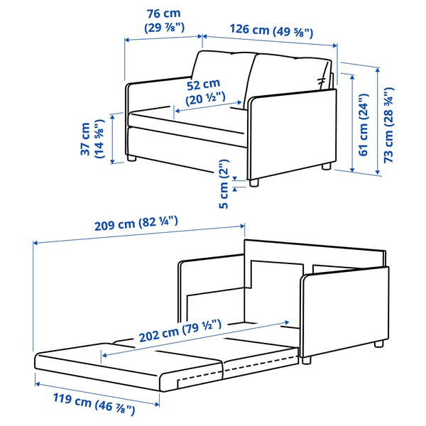 FRIDHULT Sofa katil, Skiftebo kuning