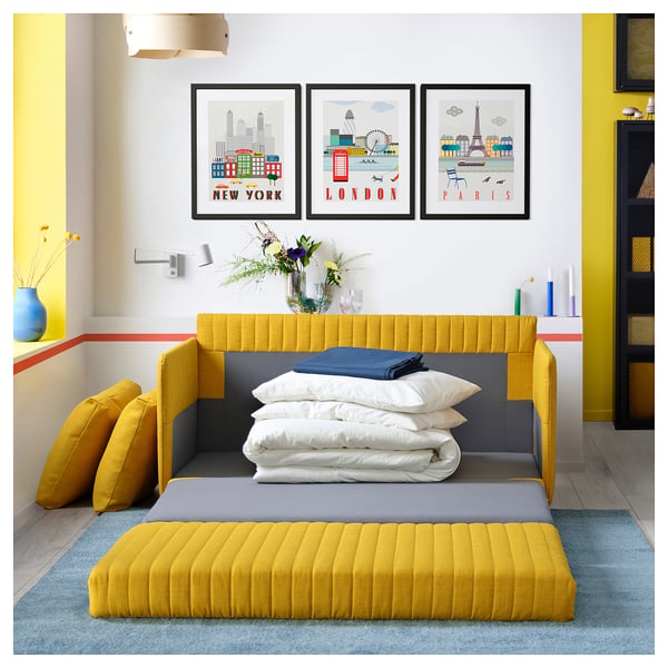 FRIDHULT Sofa katil, Skiftebo kuning