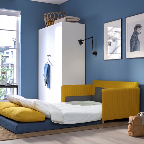 FRIDHULT Sofa katil, Skiftebo kuning