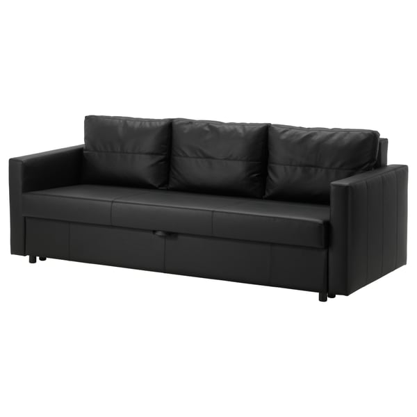 FRIHETEN Sofa katil tiga tempat duduk, Bomstad hitam