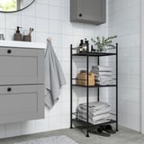 FRÖSJÖN Unit rak, hitam, 40x96 cm