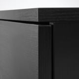 GALANT Kabinet berpintu, venir kayu ash diwarna hitam, 80x120 cm