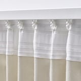 GINSTMOTT Langsir, 1 pasang, kuning air/dengan pita tendas, 145x250 cm