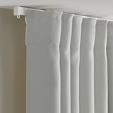 GINSTMOTT Langsir, 1 pasang, putih/dengan pita tendas, 145x250 cm