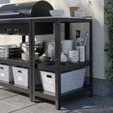GRILLSKÄR Barbeku arang dengan pulau dapur