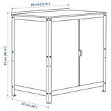 GRILLSKÄR Unit para-para pulau dapur, keluli tahan karat, 86x61 cm