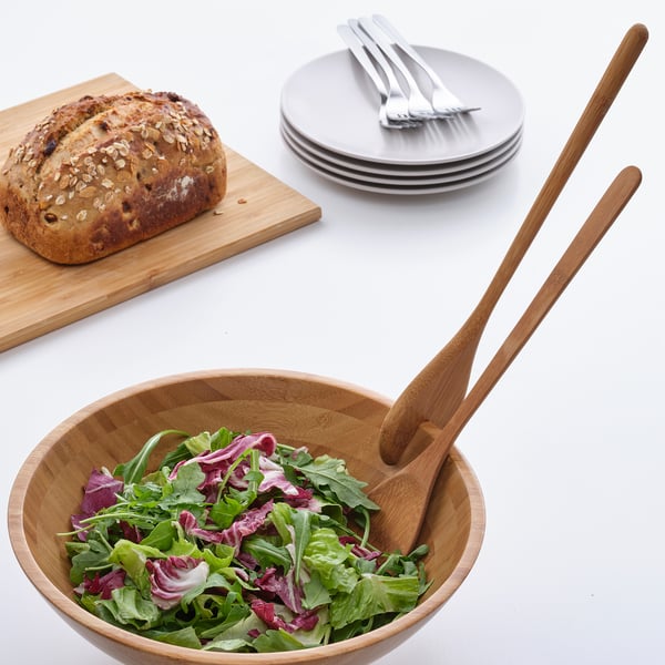 GRÖNSAKER Set 2 unit penghidang salad, buluh