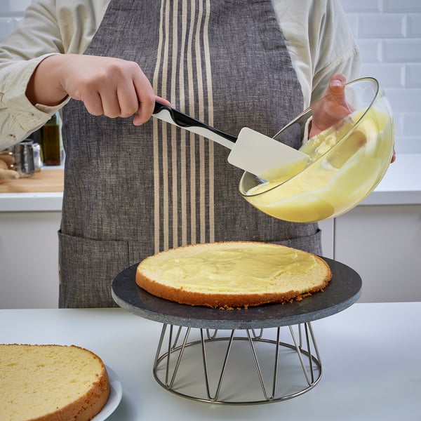GUBBRÖRA Spatula getah, hitam/putih