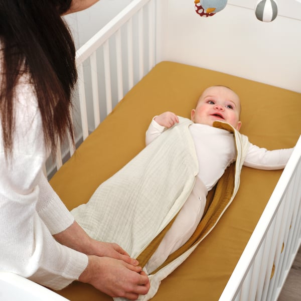 GULDVÄVARE Beg tidur, kuning air/kuning gelap, 0-6 bulan
