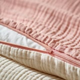GULDVÄVARE Set 3 unit linen tempat tidur bayi, merah jambu pucat/kuning air, 60x120 cm