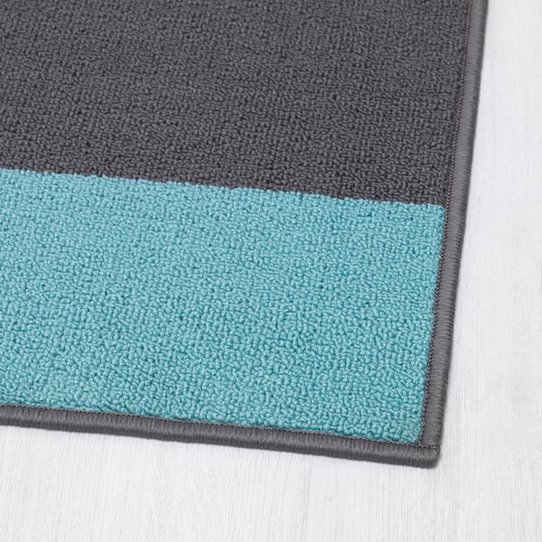 HALSTED Alas kaki, kelabu/biru, 70x100 cm