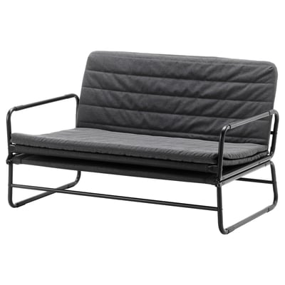 HAMMARN Sofa katil, Knisa kelabu gelap/hitam