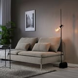 HÅRSLINGA Lampu lantai, hitam