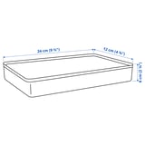 HARVMATTA Kotak berpenutup, kuning air muda, 12x24x6 cm