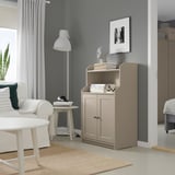 HAUGA Kabinet 2 pintu, kuning air, 70x116 cm