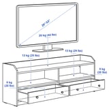 HAUGA Kabinet TV, kuning air, 138x36x54 cm
