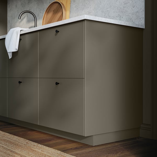 HAVSTORP Sarung panel, coklat kuning air, 39x86 cm