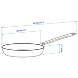 HEMKOMST Kuali utk menggoreng, keluli tahan karat/salutan tidak melekat, 24 cm