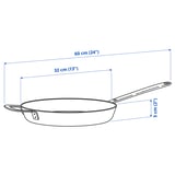 HEMKOMST Kuali utk menggoreng, keluli tahan karat/salutan tidak melekat, 32 cm