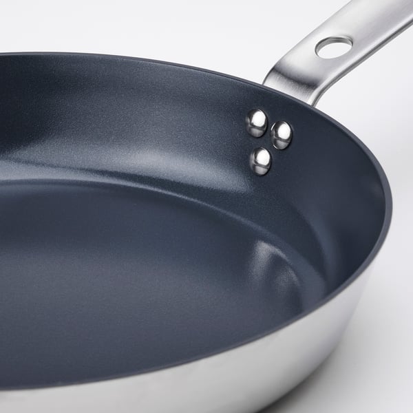 HEMKOMST Kuali utk menggoreng, keluli tahan karat/salutan tidak melekat, 24 cm