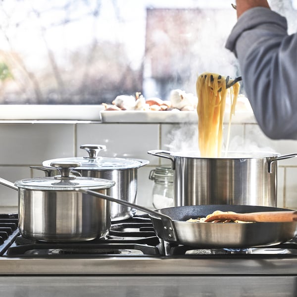 HEMKOMST Set memasak 7 unit, keluli tahan karat