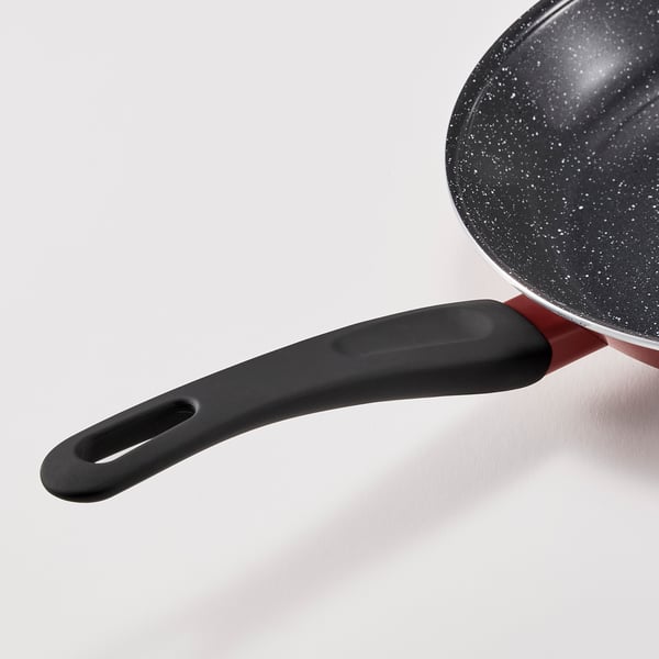 HEMLAGAD Kuali, salutan tidak melekat merah, 28 cm
