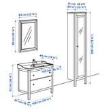 HEMNES / RÄTTVIKEN Set 5 unit perabot bilik mandi