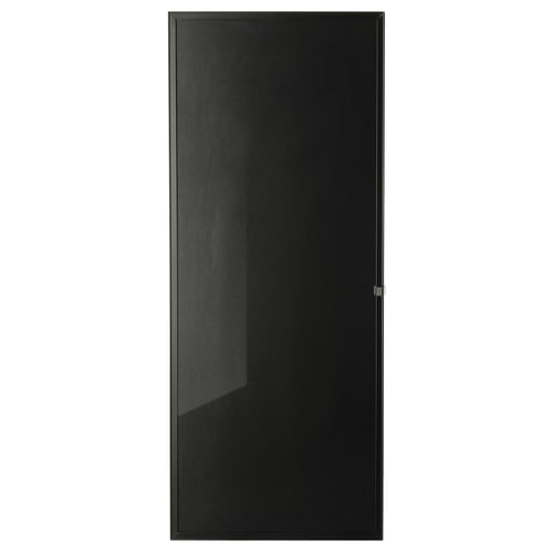 HÖGBO Pintu kaca, hitam, 40x97 cm