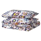 HÖNSGULLÖRT Sarung duvet dan 2 sarung bantal, corak bunga-bungaan/pelbagai warna, 200x200/50x80 cm