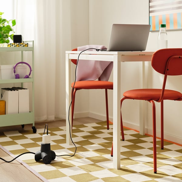 HORNFELS Kord sambungan, kelabu gelap, 1.8 m