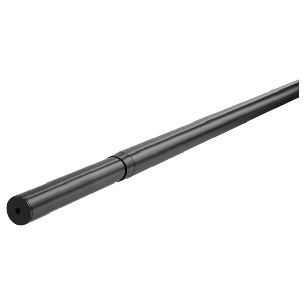 HUGAD Rod langsir, hitam, 120-210 cm