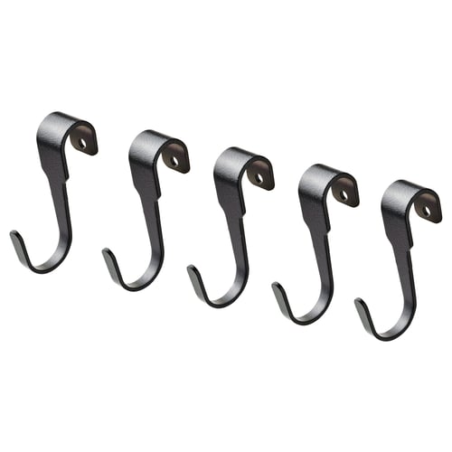 HULTARP Cangkuk, hitam, 7 cm