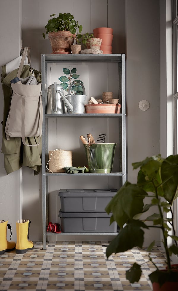 HYLLIS Unit rak, dalam/luar, 60x27x140 cm