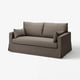 HYLTARP Sofa katil dua tempat duduk, Gransel kelabu-coklat