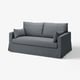 HYLTARP Sofa katil dua tempat duduk, Gransel kelabu