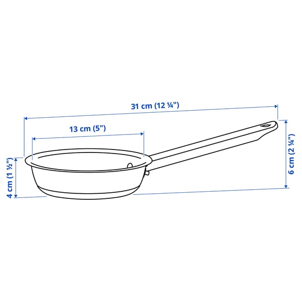 IKEA 365+ Kuali utk menggoreng, keluli tahan karat/salutan tidak melekat, 13 cm