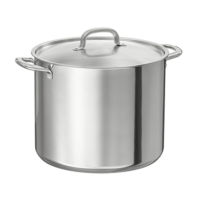 IKEA 365+ Periuk dengan penutup, keluli tahan karat, 15.0 l