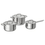 IKEA 365+ Set 6 unit peralatan memasak, keluli tahan karat