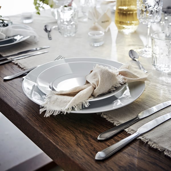 IKEA 365+ Set sajian 18 keping, putih